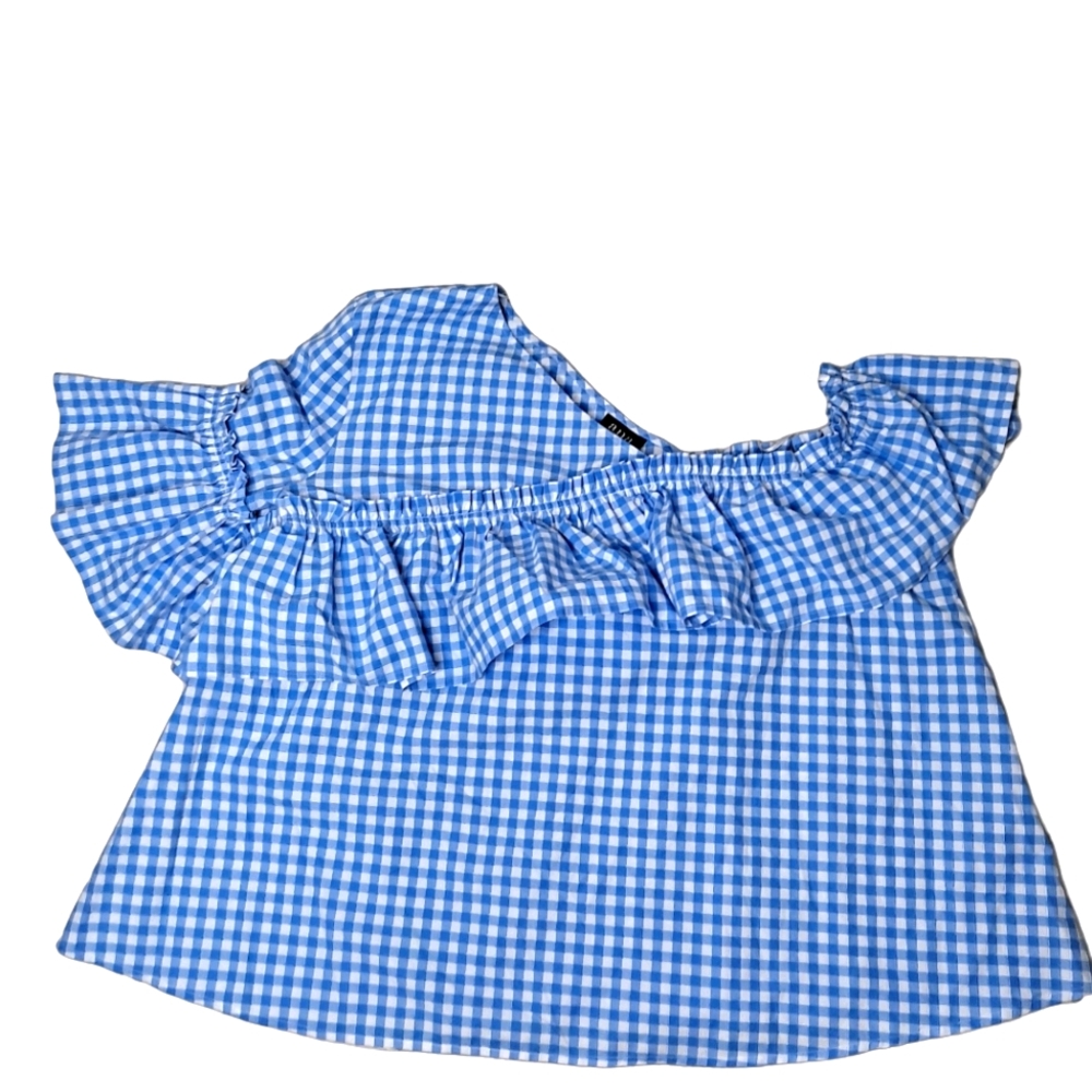 Ana Gingham plaid blouse Woman XXL